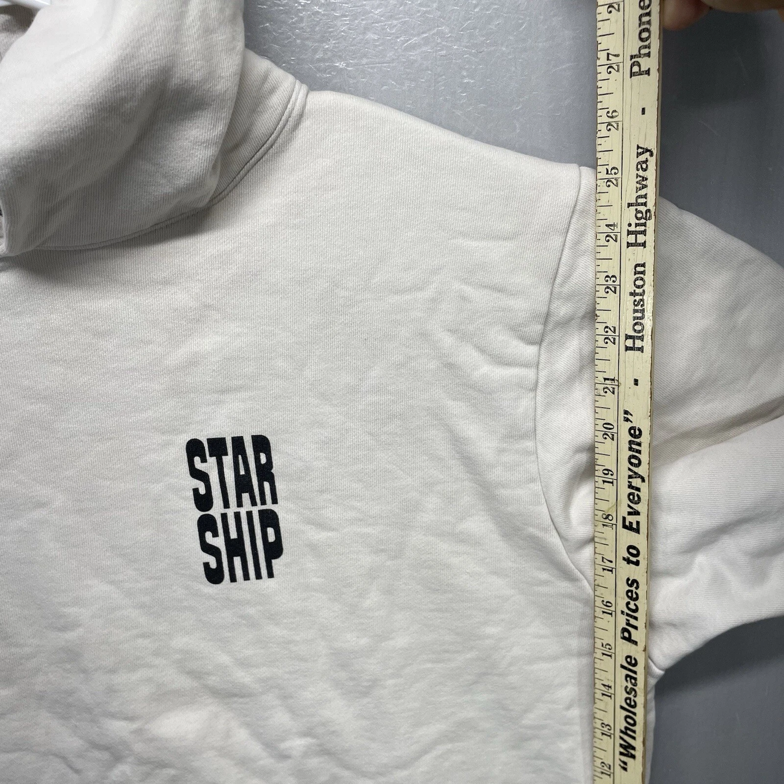 OFF WHITE Felpa con cappuccio bianca ufficiale SpaceX Starship Schematics Off XL rara felpa con cappuccio a tempo limitato