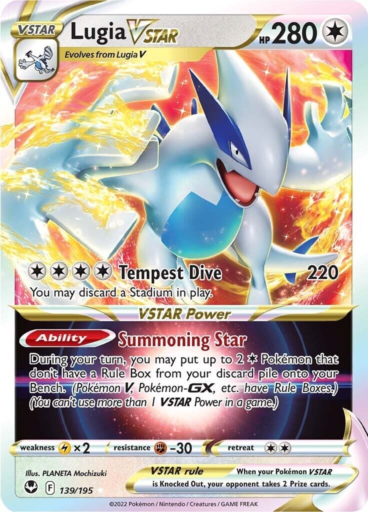 Lugia VSTAR 139/195 Swsh12: Sword & Shield - Silver Tempest Lugia VSTAR 139/195 Swsh12: Sword & Shield - Silver Tempest
