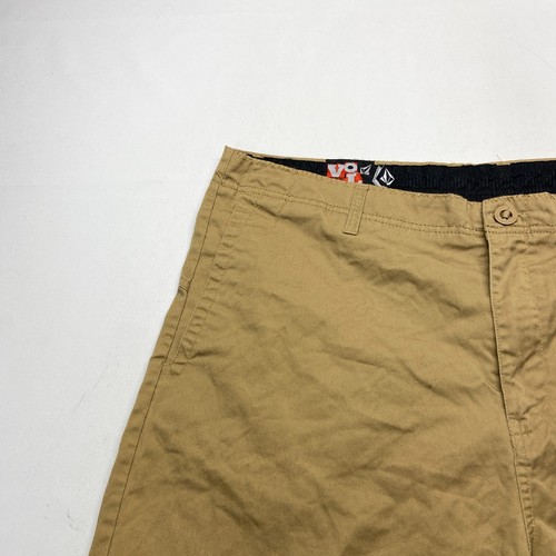 Volcom Embrace Change Chino Shorts Men's 40 Brown Cotton Slash Pockets Zip Fly - Picture 4 of 13