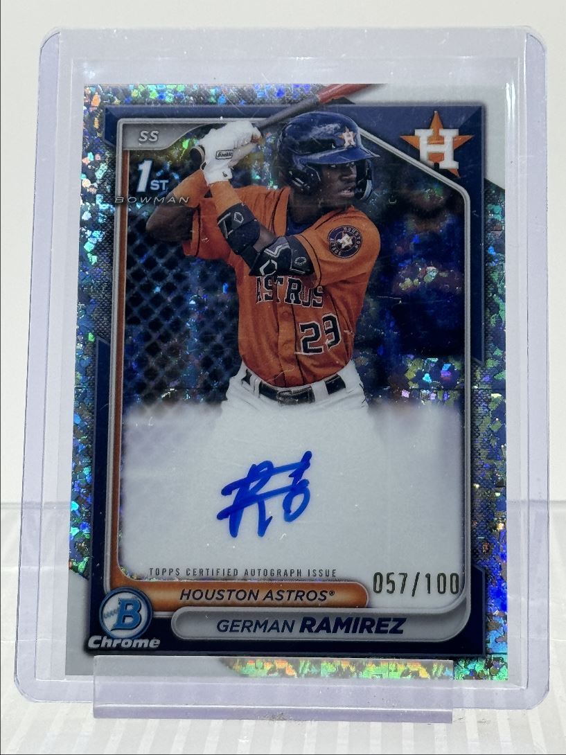 GERMAN RAMIREZ 2024 BOWMAN CHROME 1ST MINI DIAMOND SP AUTO /100 Q1732