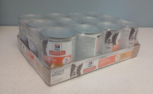 HILL'S SCIENCE DIET 12 Can Case DOG Chicken Vegetable Rice Stew 12.8 oz ea 11/26