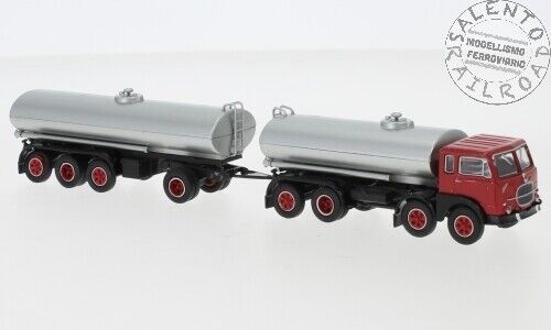 BREKINA 58450 Truck Fiat 690 Centipede Red With Tank Grey IN Scale 1:87 - Picture 1 of 1