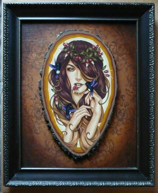 ORIGINAL PAINTING GLENN ARTHUR PUFFLEG PARADISE RARE ACRYLIC ART FRAMED ORIGINAL PAINTING GLENN ARTHUR PUFFLEG PARADISE RARE ACRYLIC ART FRAMED
