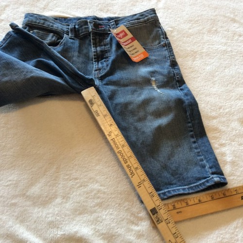 Wrangler Boys 12 Reg 27x10 Slim Straight Denim Shorts Adj Waist Max Flex Stretch - Picture 9 of 10