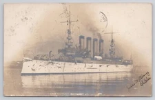 1905 RPPC Postcard USS Colorado (ACR-7) Pennsylvania class Protected Cruiser