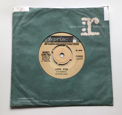 A17, Love Eyes, Nancy Sinatra, 7''45rpm, Single, Excellent Condition
