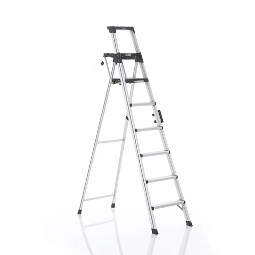 8-FUSS STEHLEITER Aluminium klappbar A-Rahmen 300 Pfund Typ IA (12 Fuß maximale Reichweite) - Bild 1 von 12