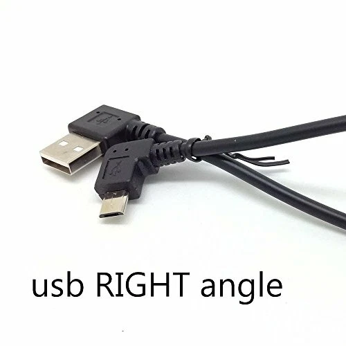 90 градусов прямым углом Micro Usb на левосторонний Usb мужчина синхронизации заряд кабель провод - Изображение 2 из 3
