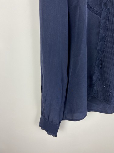 Camisa para mujer Sezane azul 100 % seda manga larga talla 42 - Imagen 5 de 20