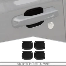 For 18-25 Jeep Gladiator JT/Wrangler JL Black Door Handle Bowl Cover Trim Bezels