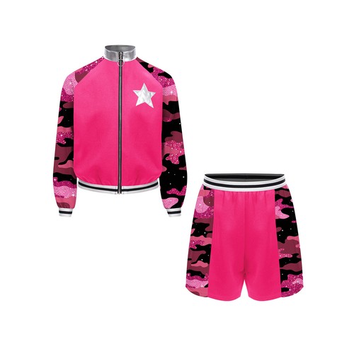 Kids Girls Sweatsuit Active Tracksuit Gifts Coat With Bottoms 2 Piece Collar - Picture 48 of 55