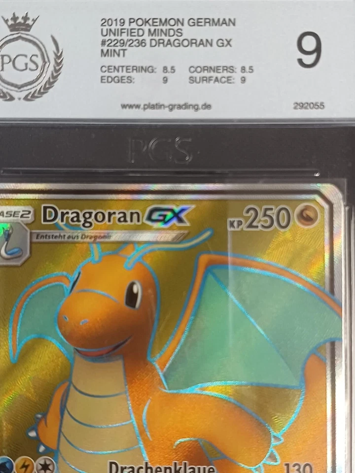 Dragoran Dragonite 229/236 FA Bund Deutsch MINT PGS 9 Graded Pokemon - Bild 3 von 3