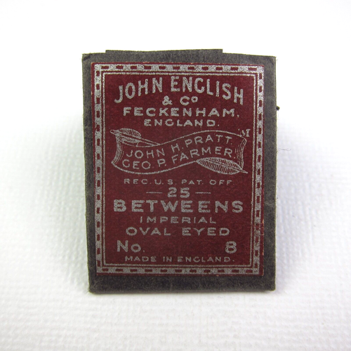 Antique Package Sewing Needles John English & Co Betweens Imperial Oval Eyed #8 - Picture 1 of 12