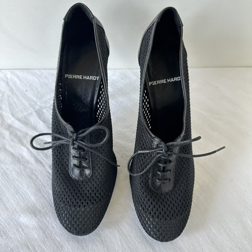 PIERRE HARDY $755 black mesh sexy heels shoes 38.5 EU/ US size 8 - Picture 4 of 9
