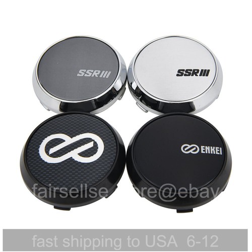 4 x 68 mm for Enkei Silver Badge Alloy Wheel Center Caps Rim Caps Hub Caps - Picture 8 of 8