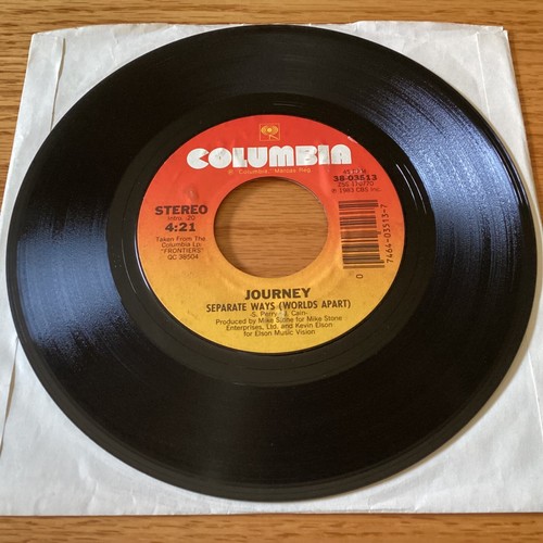 Journey “Separate Ways (Worlds Apart) / Frontiers” 7" 45 rpm record 38-03513