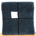 Nordic Knots Teal Modern Cotton Wool Rug Square Sample 20cm 8"x8" Trivet