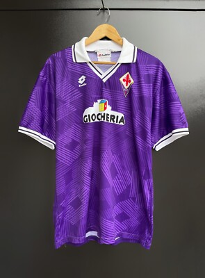 激レア フィオレンティーナ ユニフォーム 90年代　Lotto Vintage Fiorentina Rare Jersey Home Football Shirt Maglia