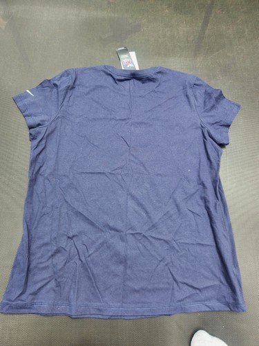 Women's Nike Navy Houston Texans Neck And Neck Scoop Neck Tri-Blend T-Shirt L - Picture 2 of 4