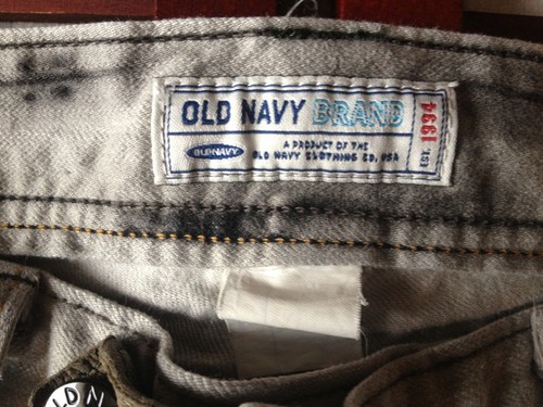 Old Navy Gray Strght Fringed Hem Jean Womens Apparel Waist Sze 32 Ins 32 Garment - Picture 5 of 8