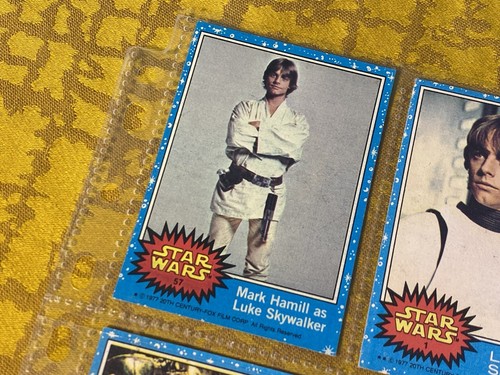 1977 Star Wars Luke Skywalker Card # 1 Plus Leia Darth Vader C-3PO - Picture 18 of 20