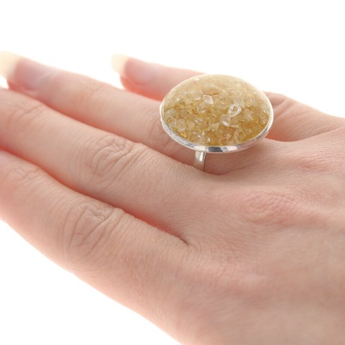 NEW Green Quartz Ring - Sterling Silver Women's Size 9 - Picture 4 of 9