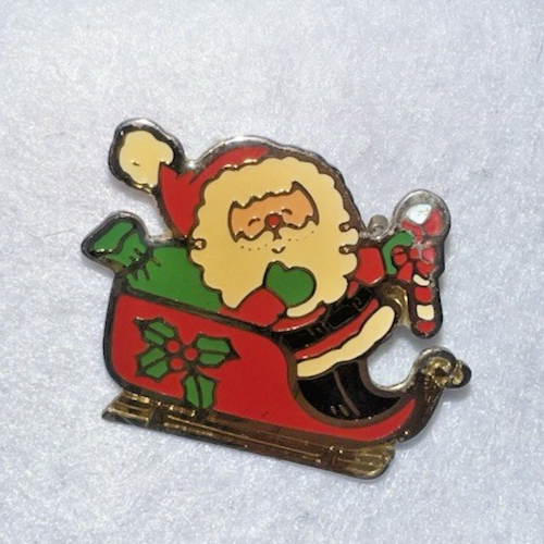 Vintage Christmas Brooches Pins Rhinestone Painted Mixed Metals Lot Of 6 - Picture 18 of 23