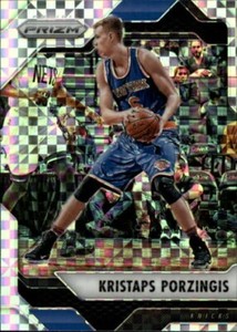 2016-17 PANINI PRIZM PRIZMS STARBURST #124 KRISTAPS PORZINGIS