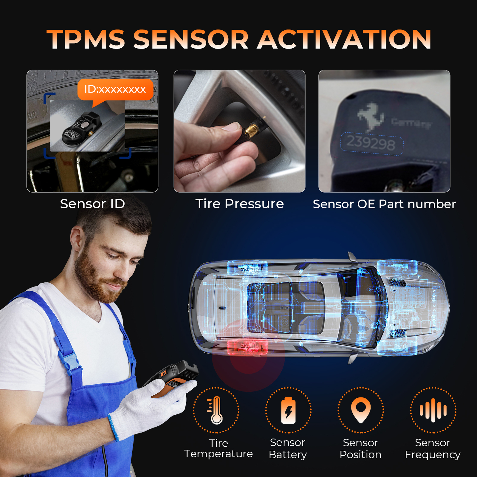 OTOFIX Tire Go 808 TPMS Relearn Diagnostic Tool Tire Pressure Sensor