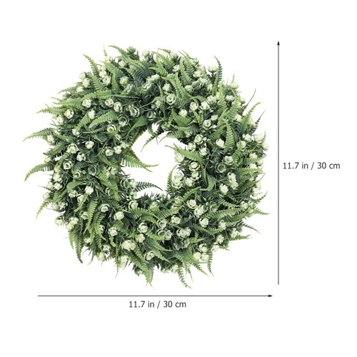 Artificial Garland Fake Flower Wreath Decor Front Door Adornment - Picture 4 of 12