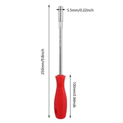 Red Handle Hex Nut Driver 5.5mm Screwdriver Bits Head Hex Bit for Marine Auto - Picture 6 of 10