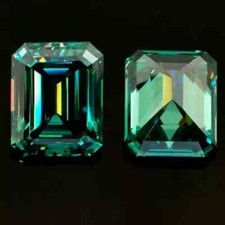 1 to 10 Ct Green Color Emerald Cut Natural Diamond D Grade VVS1  1 Free Gift