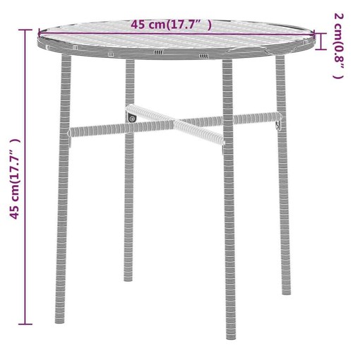 3 Piece Patio Dining Set Poly Rattan Gray vidaXL - Picture 7 of 8