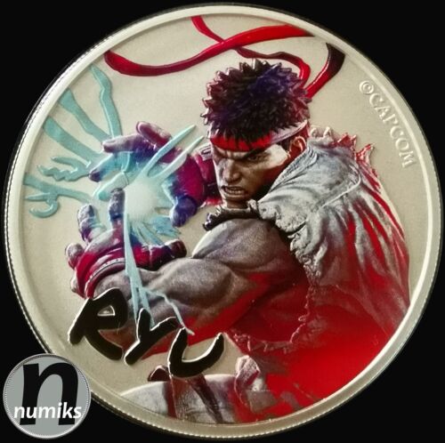 RYU in Color - Tuvalu 2022 - 1 Oz (Ounce) Silver - Street Fighter (1st) - 5,000St  - Picture 1 of 7