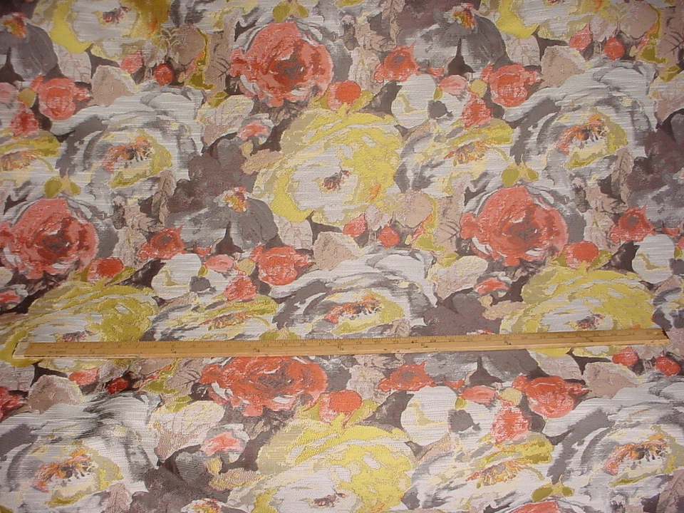 1-3/8Y Robert Allen Truro Floral Brocade Drapery Upholstery Fabric - Image 4 of 4