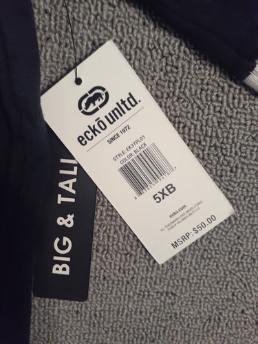 Polo ECKO UNLTD Herren SHIRT GRÖSSE 5XB neu mit Etikett SCHWARZ MIT GRAU & WEISSEM BESATZ POLO - Bild 3 von 10