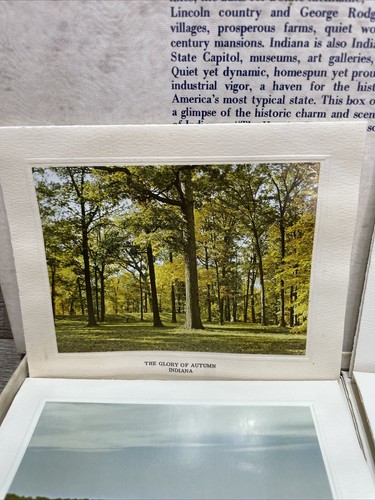 Vintage State Of Indiana 12 Cards Envelopes Stationary Historical Hoosier Lake - Picture 6 of 15