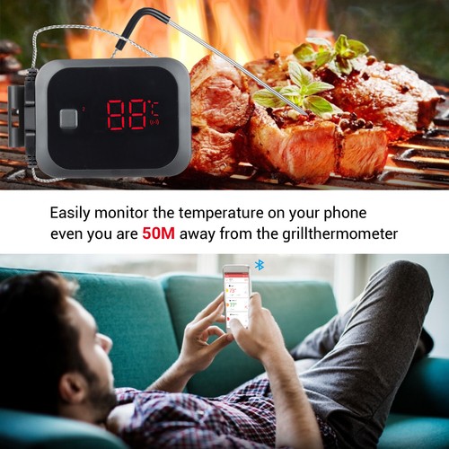 Digital Bratenthermometer Bluetooth wireless BBQ Grill Roast Beef 2 probe IBT-2X - Bild 3 von 11