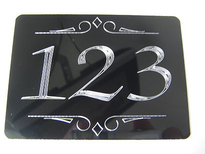 Any House Door Number You Wish Screw Or Stick On 100x75mm Plaque Sign**