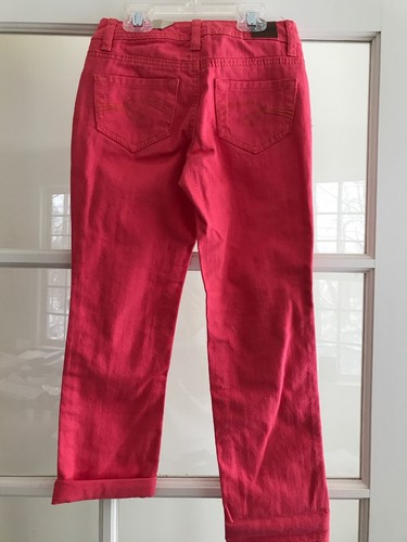 NWT Justice Skinny Jeans, Size 7, Coral - Picture 5 of 6
