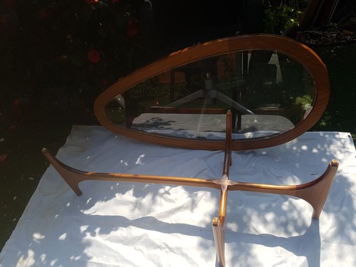 G-PLAN- Statesman COFFEE TABLE GLASS OVAL(Tear drop) TEA CENTRE OCCASIONAL Table - Picture 8 of 9