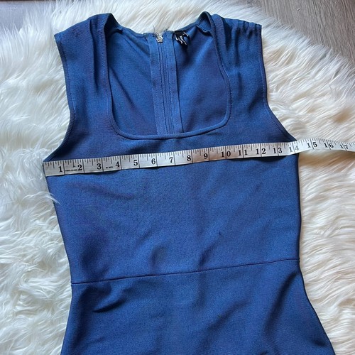 Guess By Marciano Olesias Bandage Blue Pencil Dress Bodycon - Picture 5 of 12