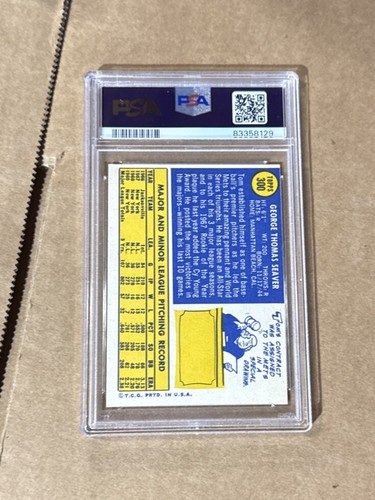 1970 TOPPS #300 TOM SEAVER METS HOF PSA 6 - Picture 2 of 2