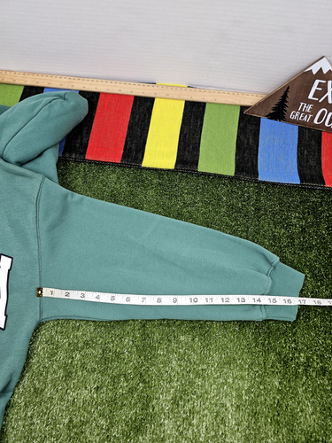 Zara Looney Tunes Bugs Bunny Hooded Pullover Sweatshirt Girls Size 14-16 Green - Picture 8 of 9