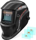Large View Area True Color Welder Helmet Solar Powered Auto Darkening Arc Mig