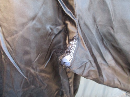 Vtg PETERBILT Semi Tractor Truck Black Nylon Jacket - Picture 8 of 11
