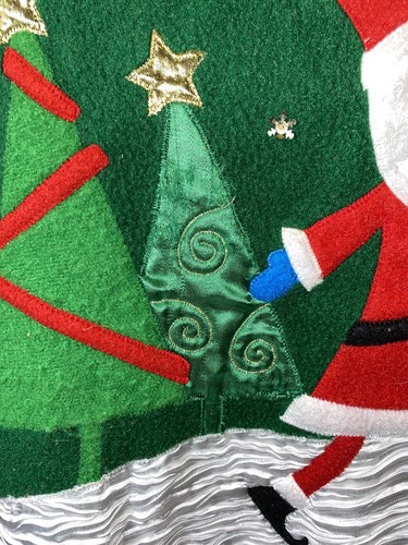 Santa’s Best Tree Skirt Santa Claus Ho Ho Ho - Picture 2 of 12