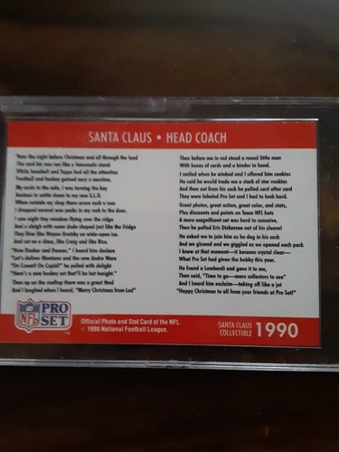 1990 PRO SET DEALER SANTA CLAUS CHRISTMAS CARD VINTAGE/RARE - Picture 2 of 2