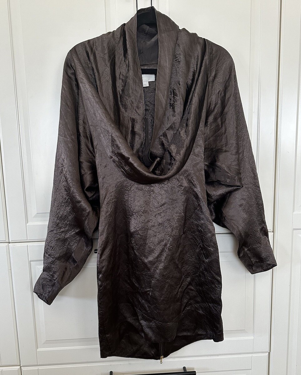 brown cos dress COS Women's Sculptural Mini Dress in Brown