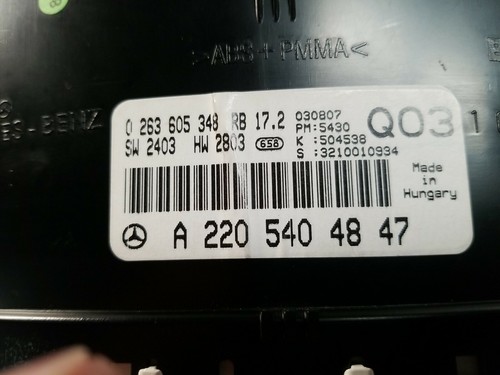 Mercedes Benz Digital speedometer cluster 03-06 Mercedes-Benz W220 S-Class - Bild 2 von 6